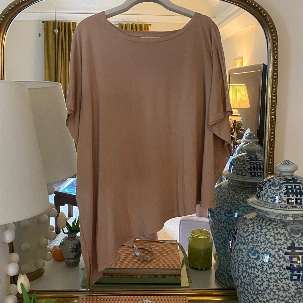 Beige Asymmetrical Top